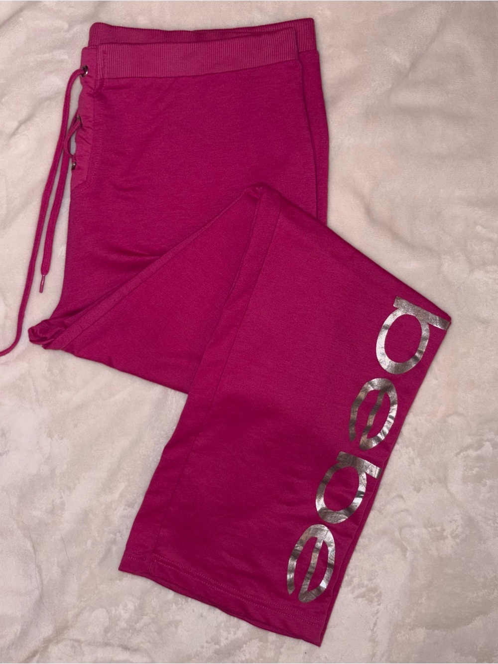 Vintage Bebe Fuchsia Lounge Bottoms with Silver Accent